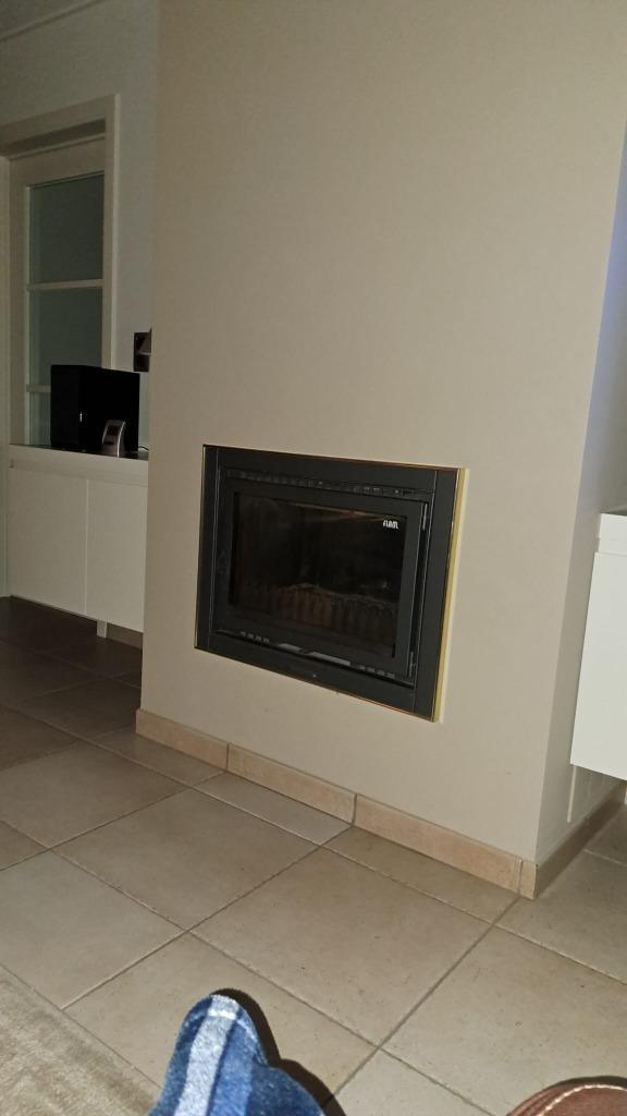 Flam inbouwhaard, Huis en Inrichting, Haarden, Gebruikt, Houthaard, Ophalen