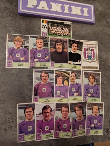 PANINI FOOTBALL 1972/73 ANDERLECHT SC 15X STICKERS 1972 beschikbaar voor biedingen