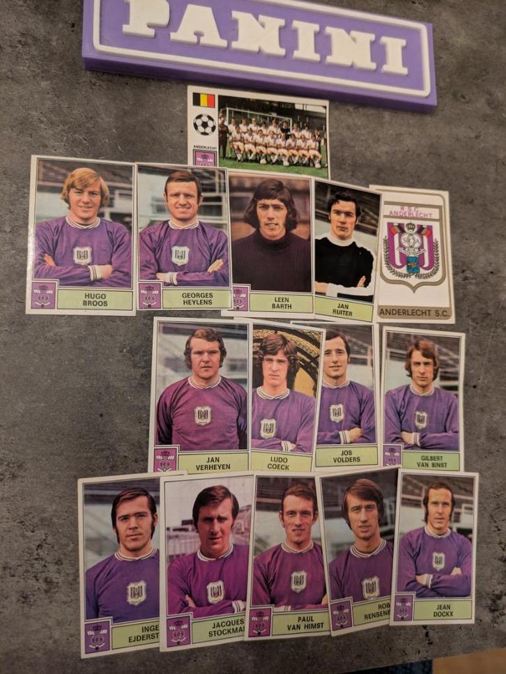 PANINI FOOTBALL 1972/73 ANDERLECHT SC 15X STICKERS 1972, Hobby en Vrije tijd, Stickers en Plaatjes, Verzenden