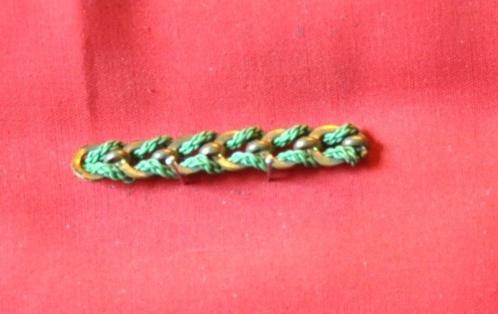 broche barette (x2081), Handtassen en Accessoires, Broches, Gebruikt, Overige materialen, Groen, Ophalen of Verzenden