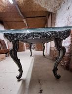 Prachtige BAROK eetkamertafel met nieuwe glasplaat, Antiek en Kunst, Ophalen
