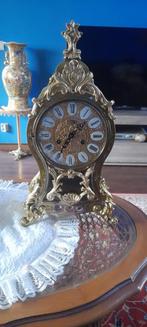 prachtige bronzen antieke  werkende klok hoogte 50 cm, Antiquités & Art, Antiquités | Horloges, Enlèvement ou Envoi