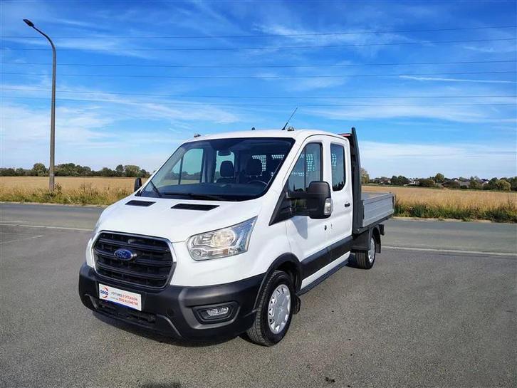 Ford Transit 2.0 TDCi 310 L2 DBLE CAB 7PL PLATEAU-RIDELLE (P, Auto's, Ford, Bedrijf, Te koop, Transit, ABS, Boordcomputer, Centrale vergrendeling