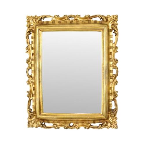 Franse Vergulde Spiegel Bladgoud Barok Stijl Rechthoekig Jar, Antiek en Kunst, Antiek | Spiegels, Minder dan 50 cm, Minder dan 100 cm