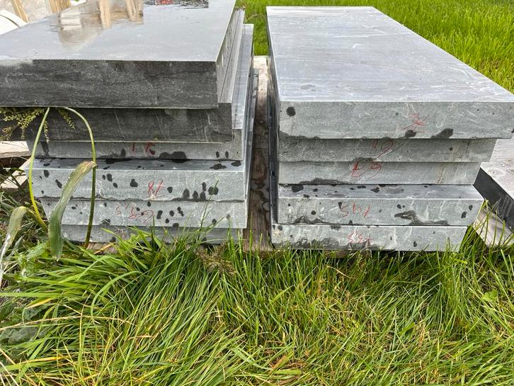 Blauwe steen platen verschillende maten, Doe-het-zelf en Bouw, Metselstenen, Nieuw, Natuurstenen, Ophalen