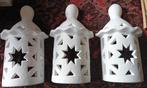 Set van 3 witte wanddecoratie artikelen, Overige materialen, 25 tot 50 cm, Wit, Ophalen of Verzenden