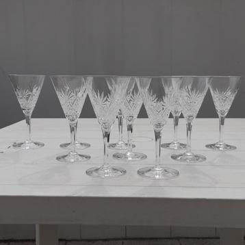 10 verres modèle Eurydice du Val Saint Lambert beschikbaar voor biedingen