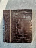 Medium album de timbres croco brun - 24 pages noires. (vide), Enlèvement ou Envoi, Album de collection