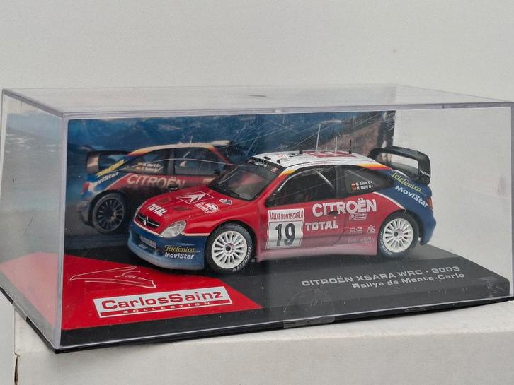 Citroën Xsara Rallye WRC 2003 Carlos Sainz Monte-Carlo 1/43, Hobby & Loisirs créatifs, Voitures miniatures | 1:43, Comme neuf