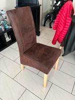 6 chaises en cuir artificiel à vendre, Maison & Meubles, Chaises, Comme neuf, Brun, Cuir, Enlèvement ou Envoi