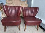 Retro stoelen, Huis en Inrichting, Ophalen, Gebruikt, Twee, Leer