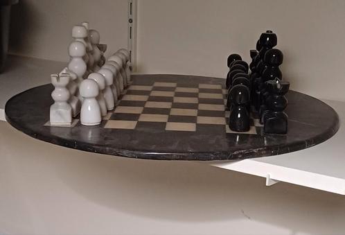 Schaakspel in natuursteen, Huis en Inrichting, Overige Huis en Inrichting, Zo goed als nieuw, Ophalen