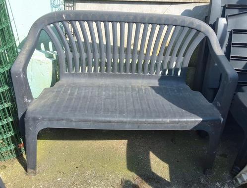 2 tuinbanken, antraciet, Tuin en Terras, Tuinbanken, Gebruikt, Ophalen