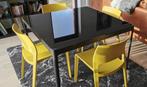 Table en verre noire 110 x 100 x 72, Ophalen, 100 tot 150 cm, 50 tot 75 cm, 50 tot 100 cm