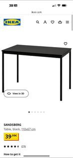 Table noire Ikea neuve emballée dans la boîte, Comme neuf, Enlèvement ou Envoi