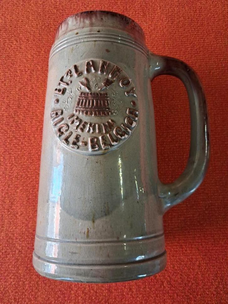 grote bierkroes aigle belgica lannoy menen....28cm hoog, Verzamelen, Merken en Reclamevoorwerpen, Gebruikt, Gebruiksvoorwerp, Ophalen of Verzenden