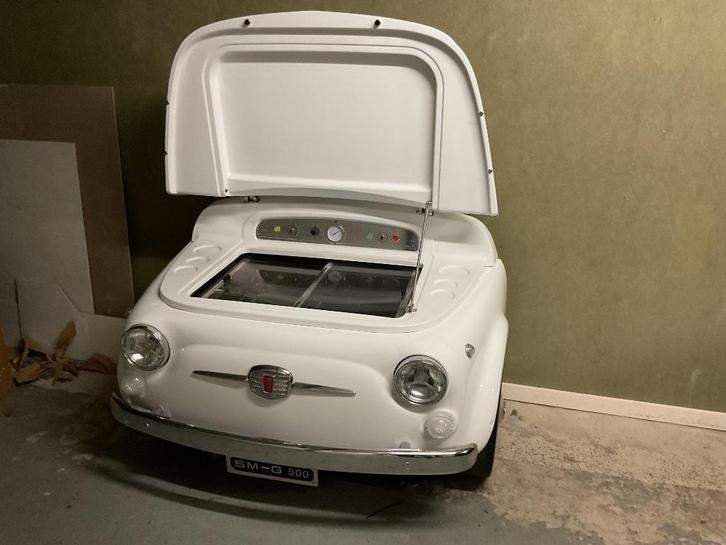 Smeg koelkast fiat 500 uniek, Elektronische apparatuur, Koelkasten en IJskasten, Zo goed als nieuw, Zonder vriesvak, 100 tot 150 liter