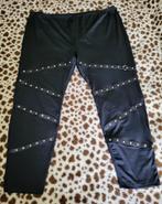 Gothic legging met klinknagels in maat 4XL (52/54), Ophalen of Verzenden, Nieuw, Zwart, Broek of Spijkerbroek