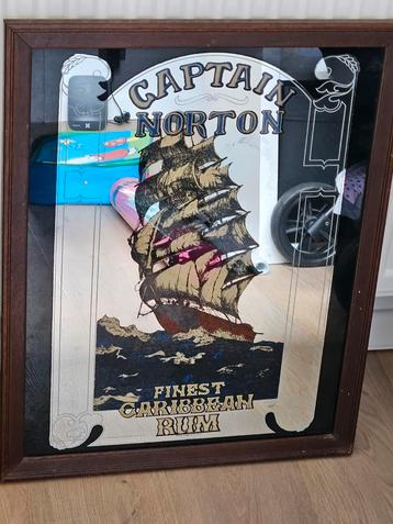 Miroir à rhum vintage Captain Norton