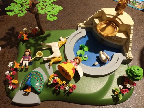 playmobil - Eenhoorn superset tuin + fontijn 4137, Kinderen en Baby's, Speelgoed | Playmobil, Zo goed als nieuw, Complete set