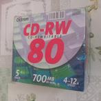 Herbeschrijfbare cd roms CD-RW 5 Stuks Nieuw 700 MB, Ophalen of Verzenden, Nieuw