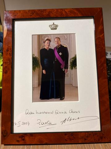 Gesigneerde foto Albert 2 en Paola (2007) beschikbaar voor biedingen