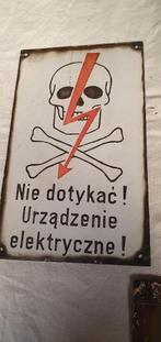 Emaille bord - nie dotykac!, Urzadzenie elektryczne!, Utilisé, Enlèvement ou Envoi