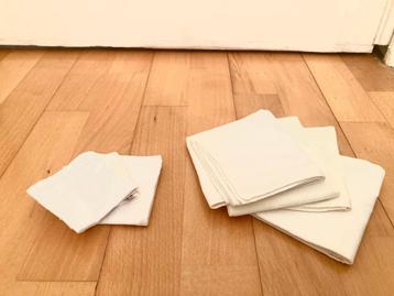 Lot de mouchoirs blancs en tissu beschikbaar voor biedingen