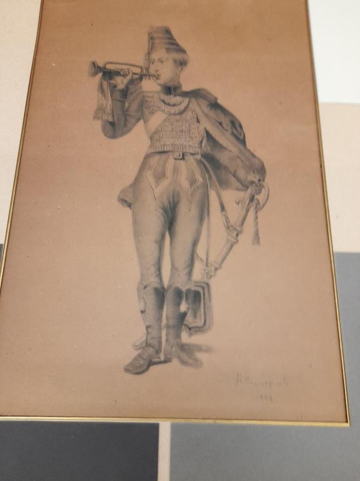 Prachtige tekening Evenepoel, Antiek en Kunst, Kunst | Overige Kunst, Ophalen