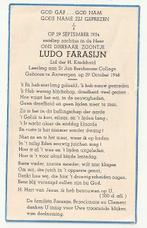 Doodsprentje Ludo FARASIJN Antwerpen 1948 -1954 (kind), Verzamelen, Bidprentjes en Rouwkaarten, Verzenden, Bidprentje