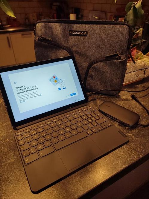 Lenovo Duet Chromebook (AZERTY) -afneembaar touchscreen, Computers en Software, Chromebooks, Zo goed als nieuw, 10 inch of minder