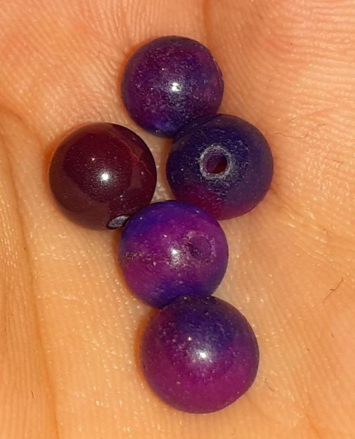 lot kralen 5 paarsroze natuursteen 6mm, Hobby en Vrije tijd, Kralen en Sieraden maken, Nieuw, Kraal, Verzenden