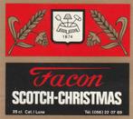 Bieretiket België : Facon Scotch Christmas, Verzamelen, Biermerken, Verzenden, Nieuw, Overige typen, Overige merken