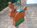 SUJETS DE MANEGE EN BOIS FORAIN LION LAPIN VINTAGE DECO, Enlèvement, Utilisé