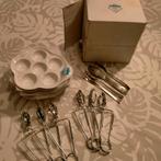 6 assiettes à escargots avec accessoires, Enlèvement, Comme neuf