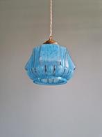 Art Deco hanglamp in blauw gespikkeld glas, 1920-30s, Ophalen of Verzenden