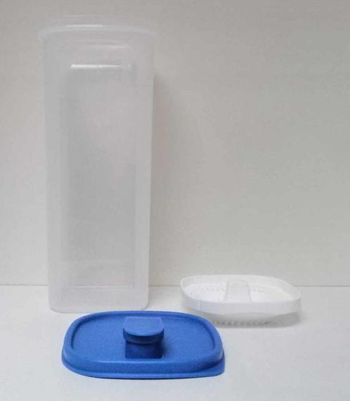Tupperware Vierkante Kan - Filter - 2 Liter - Lichtblauw, Huis en Inrichting, Keuken | Tupperware, Nieuw, Bus of Trommel, Blauw