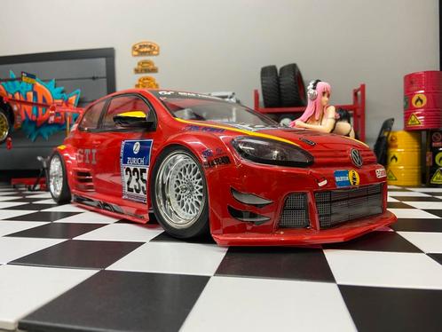 Tamiya VW Golf24, Hobby en Vrije tijd, Modelbouw | Radiografisch | Auto's, Zo goed als nieuw, Auto onroad, Elektro, Schaal 1:10