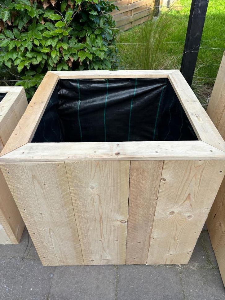 Actie! Grote Plantenbakken in Steigerhout – 10% korting, Tuin en Terras, Bloembakken en Plantenbakken, Hout, Balkon, Tuin, 30 tot 60 cm