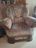 Mooi salon 3 zit + 2 zit + 1 zit, Huis en Inrichting, Zetels | Zetels, Ophalen, Hout, Zo goed als nieuw, Rechte bank