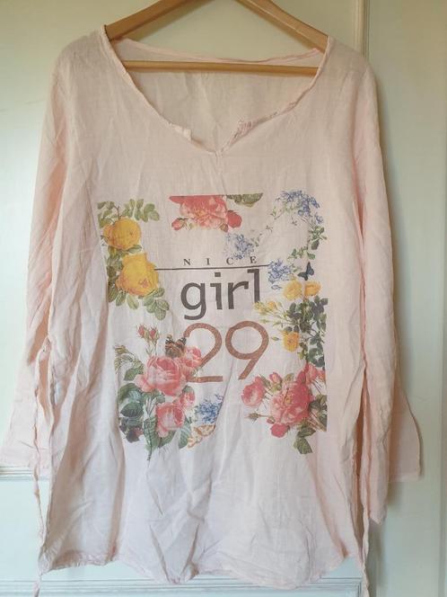 bloes vakantie tuniek zalm roos print Girl 29 Nieuw, Kleding | Dames, Blouses en Tunieken, Nieuw, Maat 38/40 (M), Roze, Ophalen of Verzenden