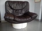 Fauteuil cuir Il Poltrone production Comfort Italy 1970, Enlèvement