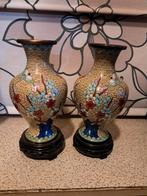 erzending  Paar Chinese Cloisonne Vazen, Antiek en Kunst, Ophalen