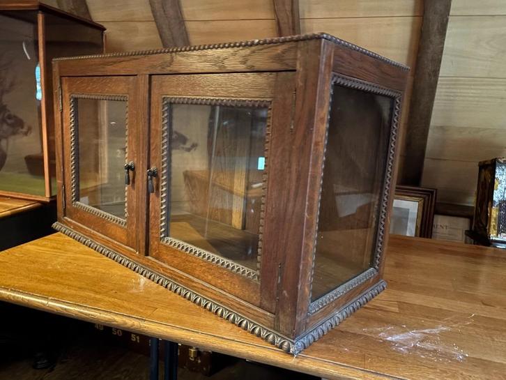 vintage vitrinekast / barkast, Huis en Inrichting, Kasten | Vitrinekasten, Gebruikt, Met deur(en), Overige houtsoorten, Glas, Ophalen