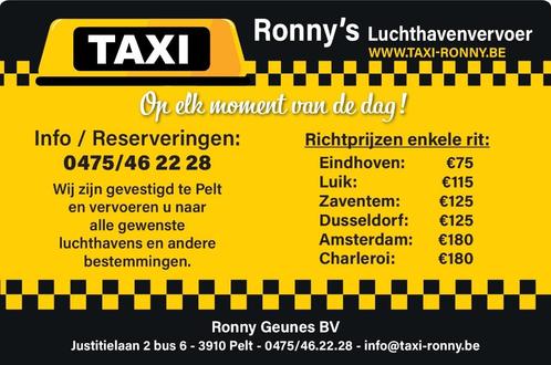 Ronny's Luchthaven taxi, Diensten en Vakmensen, Koeriers, Chauffeurs en Taxi's