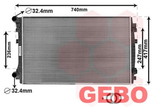 Volkswagen Golf 7 1.4 TSI radiateur benzine 2012 t/m 2017 5Q, Auto-onderdelen, Motor en Toebehoren, Volkswagen, Nieuw, Ophalen of Verzenden