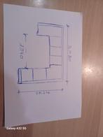 Grote suede hoekzetel / U-zetel – goede staat – comfortabel, Ophalen, Stof