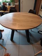 Tafel met 6 stoelen, Huis en Inrichting, Ophalen, 100 tot 150 cm, Rond, Zo goed als nieuw