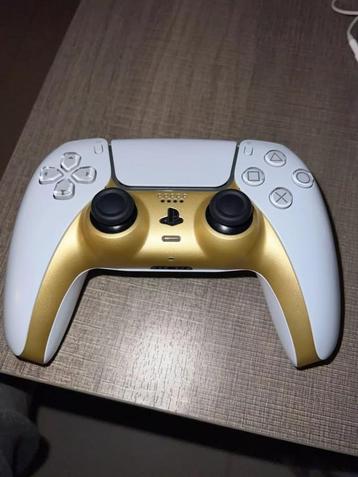 Manette PS5 Blanc / Dorée - Dualsense original sans drift, Enlèvement ou Envoi
