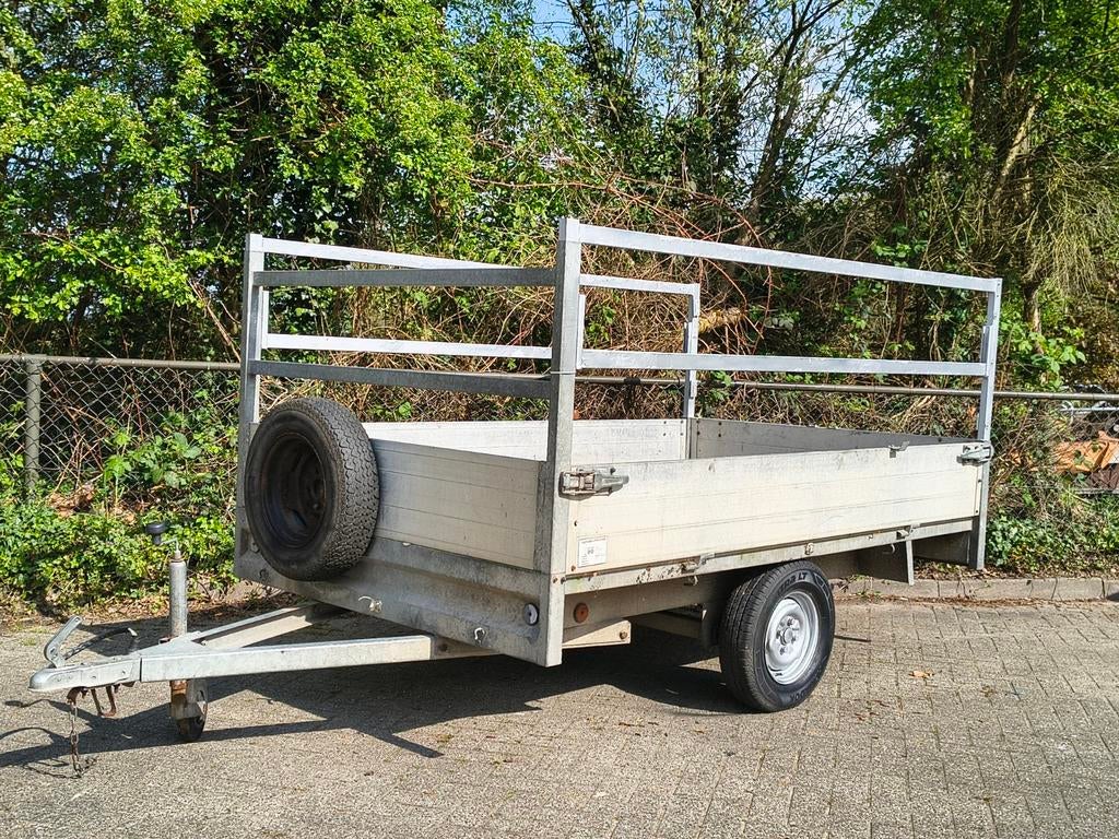 Grote aluminium aanhanger ongeremd plateau, Ophalen of Verzenden